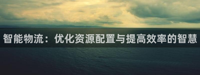 usdt交易所平台：智能物流：优化资